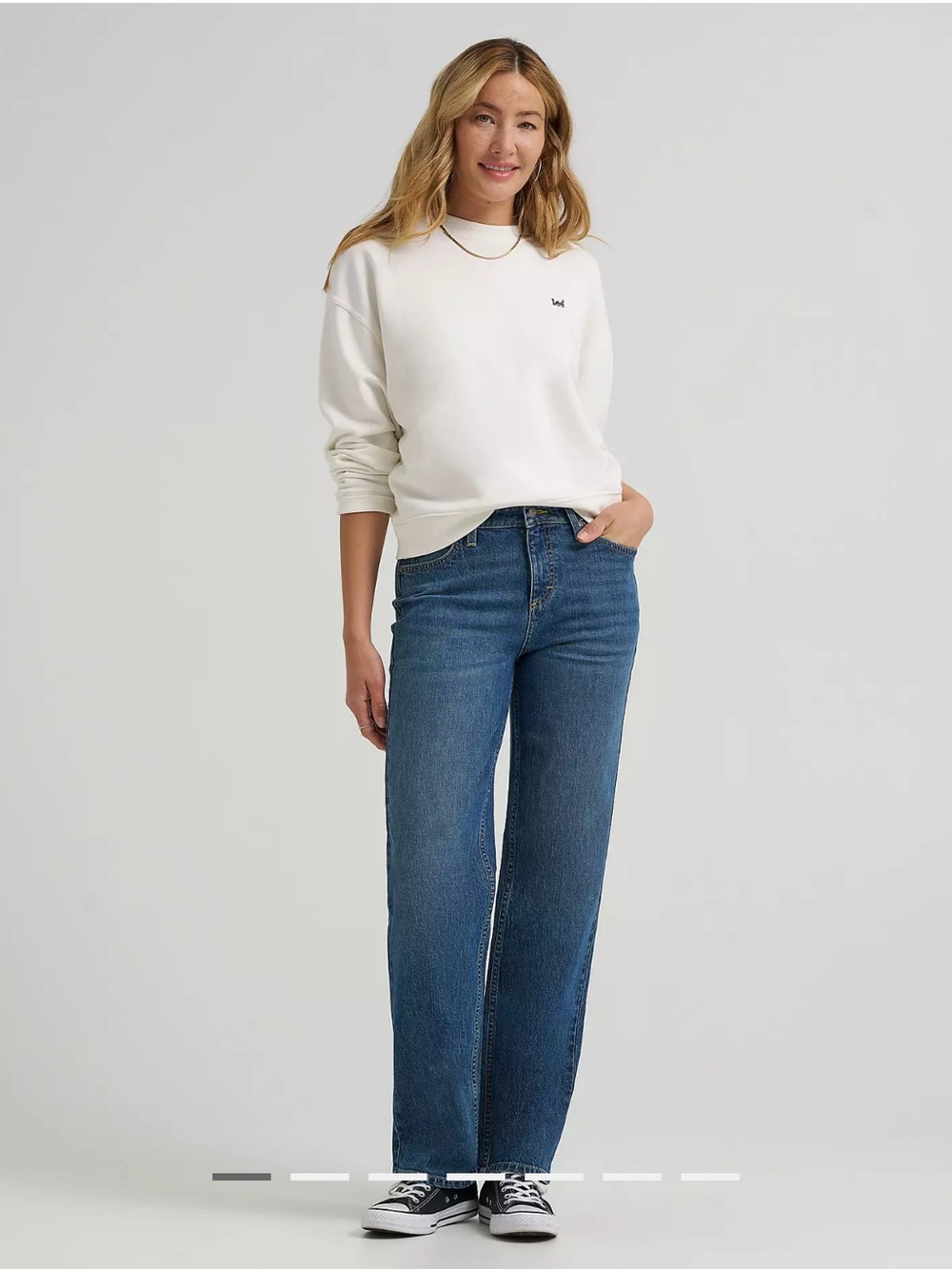 LEE WOMEN'S LEGENDARY RELAXED STRAIGHT JEAN MID RISE